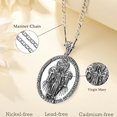 thumbnail image 4 of TANGPOET S925 Sterling Silver Miraculous Medal Necklace, Double Sided Virgin Mary Pendant Jewelry for Men Women Daily Wear, 4 of 5