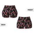 thumbnail image 3 of Sigee Red Mushrooms Print Women's High Waist Workout Shorts - Squat Proof, Tummy Control, Yoga and Gym Activewear-XX-Large, 3 of 9