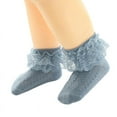 thumbnail image 3 of Kiapeise Baby Kids Girls Princess Short Socks Lace Ruffle Frilly Trim Cotton Ankle Socks, 3 of 4