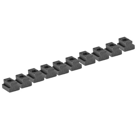 

10pcs Black Oxide Grade 8.8 Carbon Steel t sloT nut T nut Tapped Through (M12 Thread)