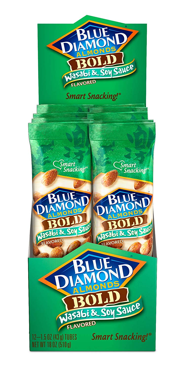 Blue Diam Almond Tube Wasabi Soysce 12Ct - Pack Of 12