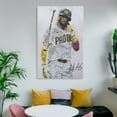 thumbnail image 6 of Fernando Tatis Jr Canvas Poster Wall Art Poster Scroll Canvas Painting Picture Living Room Decor Home 12x18inch(30x45cm), 6 of 6