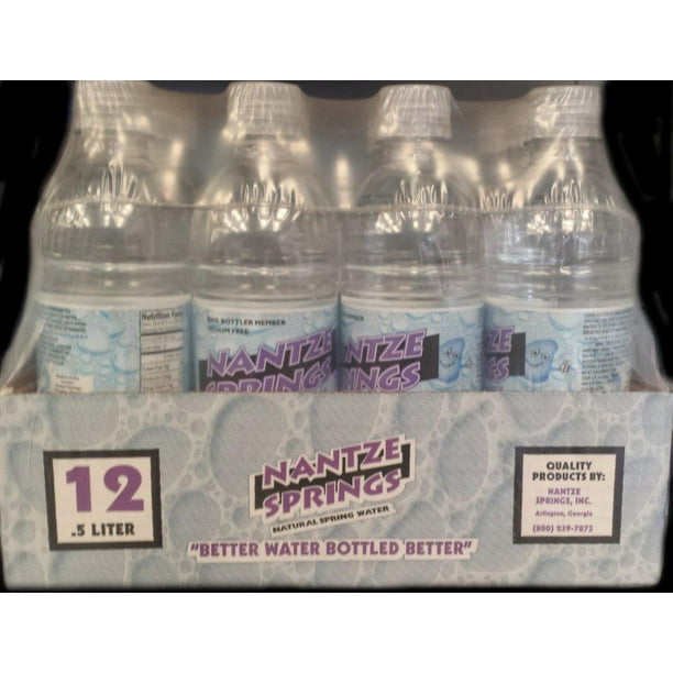 Nantze Springs Natural Spring Water, Half Liter, 12 Count