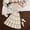F-735Beige, variant on ZHOGXU Big Kids Girls Outfit Solid Color Off Shoulder Top And High Waist Ruffle Hem Skirt Two Piece Comfortable Fashion Sets For Daily Wear Beige 7-8 Years