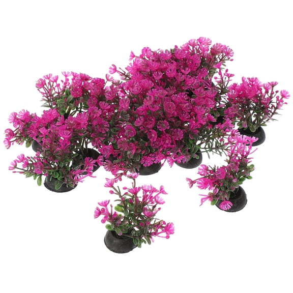 NICEXMAS 20Pcs Realistic Plastic Fish Tank Plants Violet Aquarium Decor Accessories for Betta