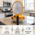 thumbnail image 4 of LAVA Electric Fly Swatter Handheld Mosquito Racket with 3-Layer Safety Mesh, Battery Operated Insect Killer for Indoor Outdoor Use, Large Size Tennis Killing Zap (Yellow), 4 of 8
