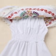 thumbnail image 4 of IBTOM CASTLE Toddler Kids Girls Summer Floral Embroidered Birthday Party Dress 12-18 Months White, 4 of 8
