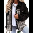 thumbnail image 1 of Chaqueta Vaquera Estilo Boyfriend, Informal, de Larga, con Botones y Bolsillos, para Mujer Negro L, 1 of 9
