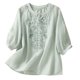 thumbnail image 1 of Mujeres Tops de Verano de Moda Casual Color Sólido Cuello en V Manga Corta, Blusa Ligera Y Elegante, 1 of 6