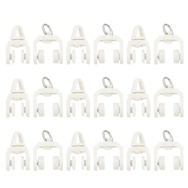 50 piezas de polea flexible para riel de cortina, silenciador, accesorios para cortinas