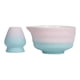 thumbnail image 1 of Cuenco de cerámica para matcha, suministros para preparar té, cuenco para mezclar matcha esmaltado, 350 ml, portátil Rosa y azul, 1 of 9