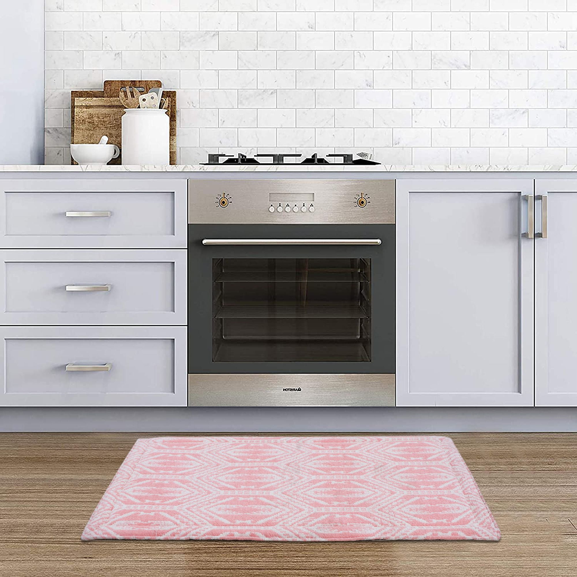 Rugsmith Pink Machine Woven Edgehill Anti-Fatigue Kitchen Mat, 20" x 36"