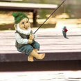 thumbnail image 5 of Garden Gnome Statue Resin Fishing Dwarf Elf Figurines Yard Lawn Outdoor Gnome Garden Decor Statue H, 5 of 5
