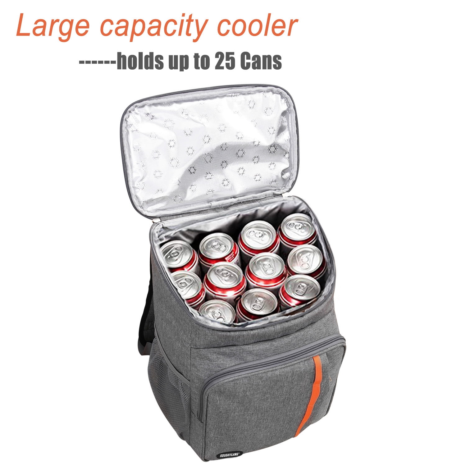 Sougayilang Backpack Cooler 25/30 Can Large Capacity Soft Sided Cooler Bag