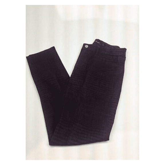 Calvin Klein Alligator Print Jeans, Maroon, Size 8