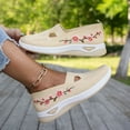 thumbnail image 3 of Orthopedic Shoes for Women Wide Width Comfortable Lightweight Slip on Sneakers Non Slip Arch Support 2026 Walking Shoes Khaki Size 9.5, 3 of 5