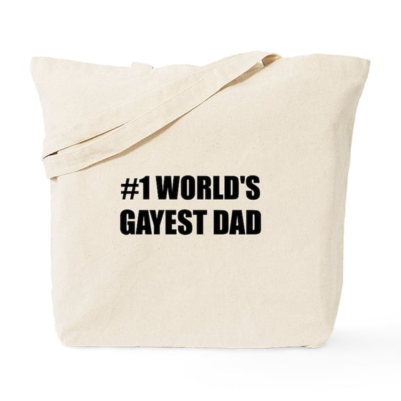 CafePress - Worlds Gayest Dad Tote Bag - Unisex Canvas Tote Bag, Beige, 1-Piece