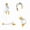 Gaga Daily Computer Stickers - Set of 4, variant on A set of 4 cute big white goose desktop decorations for everyday use, a healing ornament for office desks, a small birthday gift for a best friend