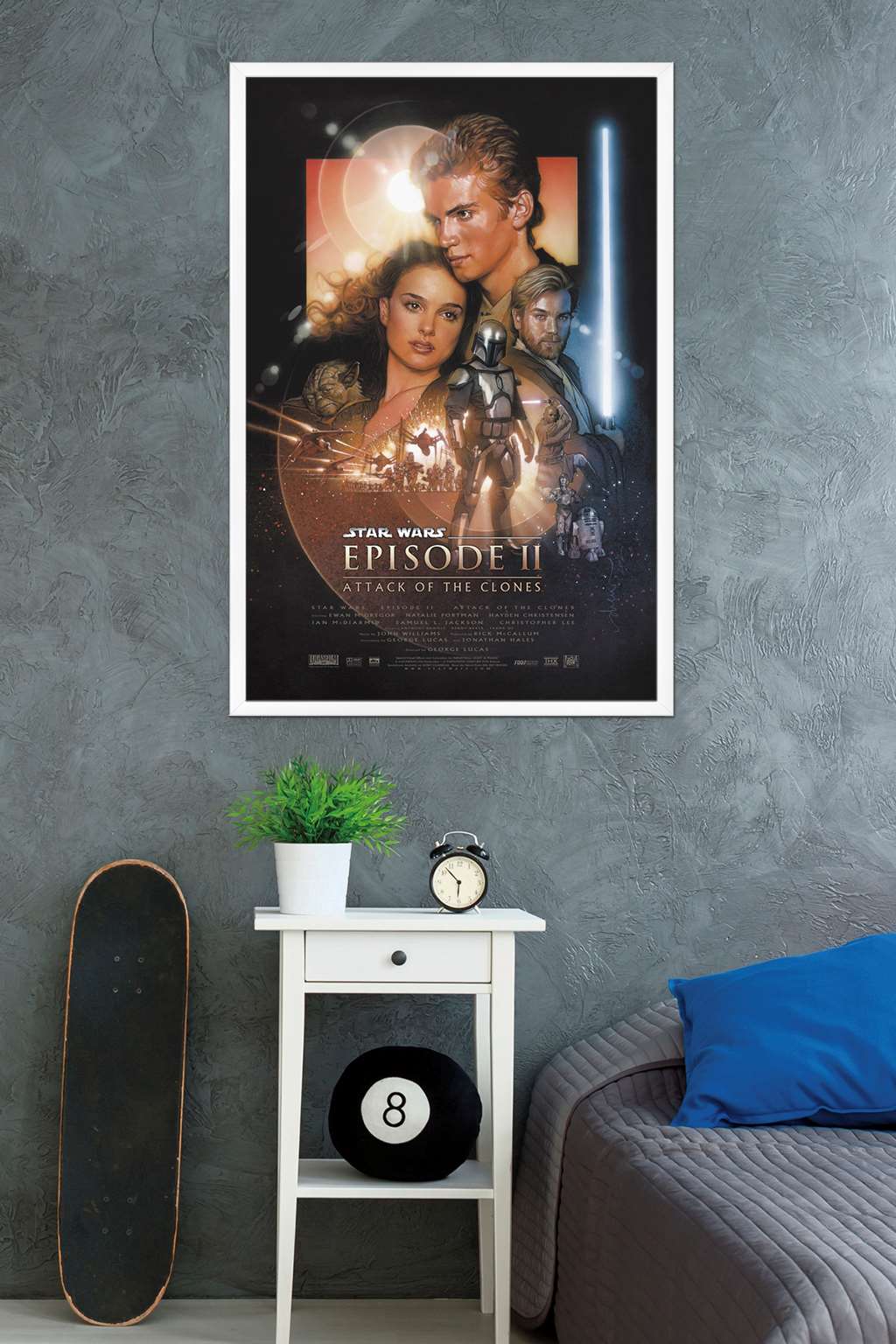 Star Wars: Attack Of The Clones - One Sheet Wall Poster, 22.375" x 34", Framed