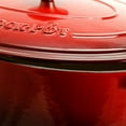 thumbnail image 5 of Crock-Pot 7 Quart Oval Enamel Cast Iron Covered Dutch Oven Slow Cooker, Red, 5 of 6