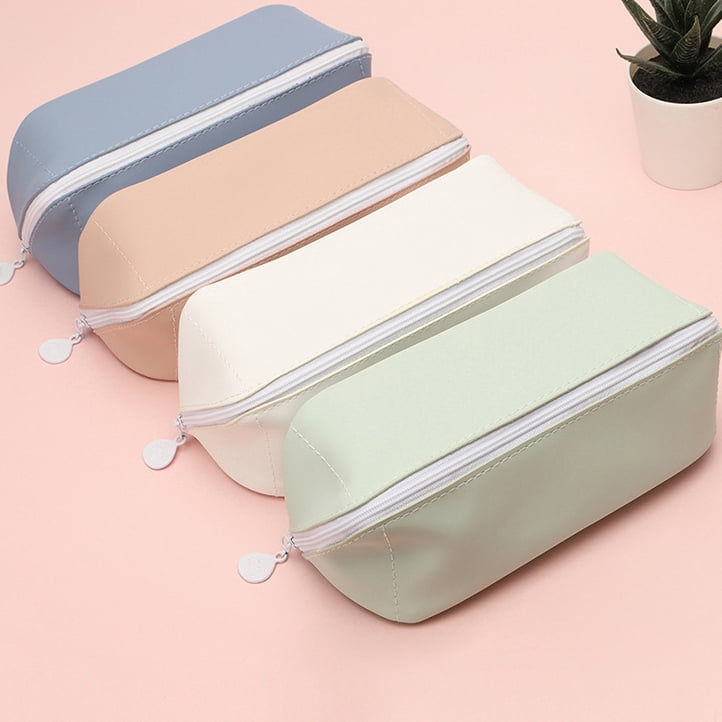 Pastel Zippered Simplest Slim Pencil Case — A Lot Mall