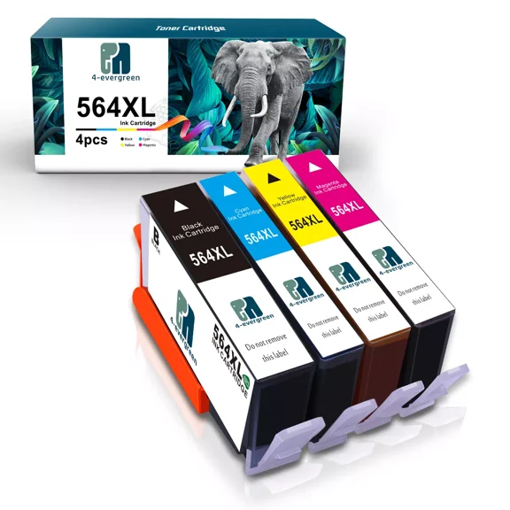 4PK New 564XL Ink Cartridge for Photosmart 6510 6520 7510 7520 5520 5510