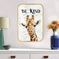 thumbnail image 6 of Funny Giraffe Framed Wooden Wall Art, Safari Animal Nursery Wall Decor, Crystal Porcelain Painting, Inspirational Quotes, Jungle Picture, Giraffe Gifts Black Framed Art 12x8 inches, 6 of 8