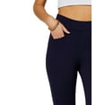 thumbnail image 4 of Conceited Women's Uplift Stretch Bootcut Knit Dress Pants with Pockets, 4 of 6