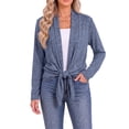 thumbnail image 4 of MOSHU Cardigan Sweaters for Women Lightweight Open Front Cardigans Casual Loose Fall Coat with Pockets, 4 of 11