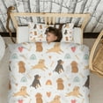 thumbnail image 3 of Dog Love Rainbow Duvet Cover and Pillowcase Set for Single Bedding, Bedroom Accessories for Kids Teens, 3 of 5