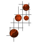 7055 817865022104 Satellite Circles Metal Wall Art - Candy Orange
