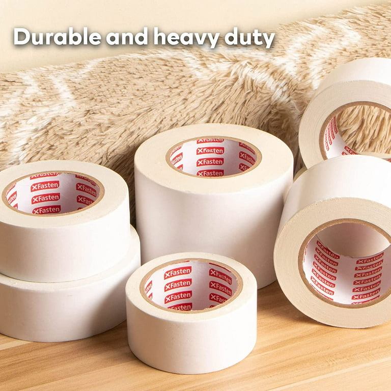 XFasten Double Sided Carpet Tape for Area Rugs, Residue-Free, 2-Inch x 30  Yards; Wood Super Strong and Heavy-Duty Rug Tape for Carpet to Floor and Rug  to Carpet Applications 