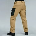 thumbnail image 6 of WTOBBY Men's Outdoor Work Pants, Waterproof Durable Multi-Pocket Tactical Trousers for Fishing, Camping, Heavy Duty,Khaki XL, 6 of 7