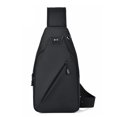 thumbnail image 1 of Hukapapa Bolso de pecho informal bolso cruzado de tendencia callejera bolso de hombro de tela Oxford para hombre negro, 1 of 5
