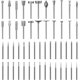 thumbnail image 1 of Kit de 52 piezas de brocas de diamante para pulido compatible con Dremel, juego de brocas de diamante de 3 mm (1/8") para tallado de piedra, vidrio y cerámica, accesorios para tallado, pulido y, 1 of 4
