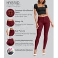 thumbnail image 2 of Hybrid & Company Women's Hyper Ultra Stretch Comfy Skinny Pants,WINE 3X, 2 of 8