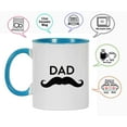 thumbnail image 3 of Inkdotpot Dad 11oz CeramicCoffee Mug Novelty Gift For Daddy Fathers Day Gift Mug-Blue, 3 of 6