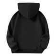 thumbnail image 4 of Cethrio Girls Hooded Sweatshirts, Half-zipper Loose Fit Casual Pullover Long Sleeve Tops Black Size 12, 4 of 5