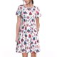 thumbnail image 1 of Easygdp Happy Columbus Day para Vestido Transpirable de Mujer, Vestido Suelto de Manga Corta con Pliegues y Bolsillos para el Verano, 1 of 6