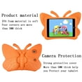 thumbnail image 4 of iPad 10.2 Case (9th/8th/7th Generation, 2021/2020/2019 Release), Kids Friendly Shockproof Butterfly Wing Kickstand Rugged Light Weight EVA Protective Cover, Orange, 4 of 6