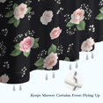 thumbnail image 5 of Pioneer Flower Floral Print Pattern Shower Curtain 36”x72", Bathroom Decorative Shower Curtain Set with 12 Hooks, Waterproof Washable, 5 of 5