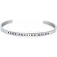 thumbnail image 2 of 4mm Width Stackable Stainless Steel Inspiration Encouragement Graduation Mantra Cuff Bangle Bracelet, 2 of 2