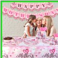 thumbnail image 5 of Celebrate Mom Party Kit - 142pcs Tableware Set with Disposable Plates, Cups, and Waterproof Tablecloth for Memorable Mother's Day Decorations and Festivities, 5 of 5