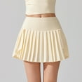 thumbnail image 5 of HZLPFO Womans Skirt Pleated Tennis Skirts for Women High Waist Golf Skirt Tummy Control Athletic Skorts for Pickleball Workout Beige,M, 5 of 7