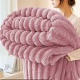 thumbnail image 4 of LHNFT Fleece Throw Blanket for Couch - Soft & Warm Fluffy Blanket, Decorative and Giftable Striped Blankets for Women, Men, 70x100cm, 4 of 6