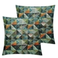thumbnail image 2 of Nawypu Decorative Pillow Covers Set of 2, Decorative Teal Blue Throw Pillows for Couch, Jacquard Geometric Cushion Cover, Geometric Pattern Modern - Teal Moire Effects, 2 of 6