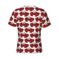 thumbnail image 6 of Vsdgher Cute Red Crab Print Men's Dry Fit Mesh Athletic Shirts Moisture Wicking Tennis T-Shirt Tops, 6 of 9