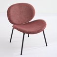 thumbnail image 5 of Mid-Century Modern Shell Chair Bean Paste Pink Fabric Lounge Chair in Walnut Finish, Comfortable Backrest Sw1871Pr, 5 of 12