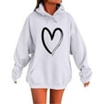 thumbnail image 2 of Heart Graphic Hoodies for Women Trendy Casual Pullover Sweatshirts Hooded Loose Fit Oversized Preppy Clothes Cute Loungewear Fashion Plus Size Cotton Hoodie, 2 of 4