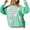 Green, variant on Wancir Women Sparkle Sequin Christmas Sweatshirt Santa Graphic Crewneck Sweater Long Sleeve Xmas Pullover Tops